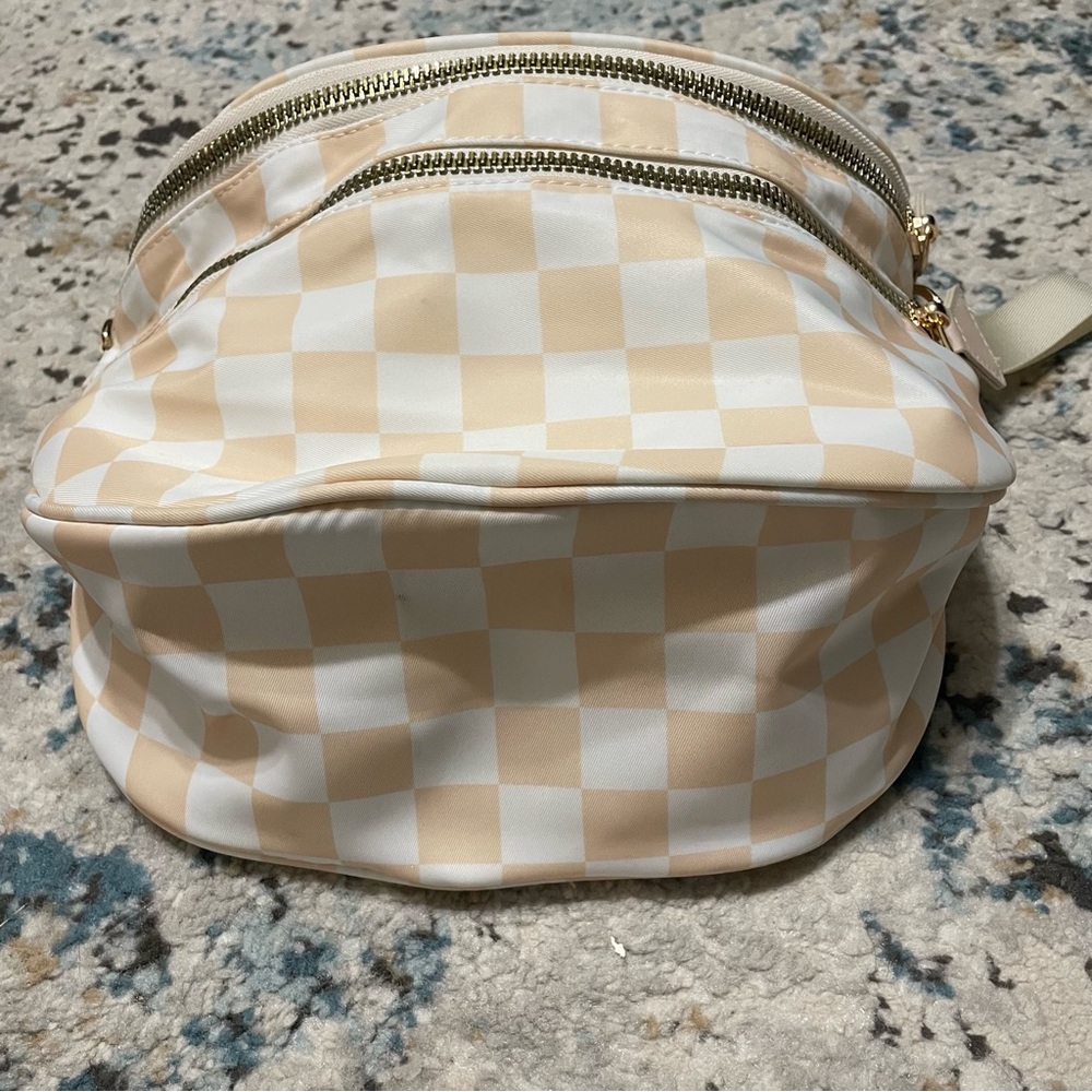 Checkered Cream and White Women's Bag - Picture 4 of 11